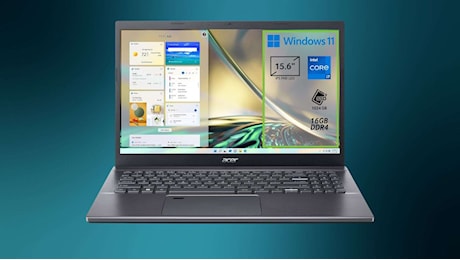 Acer Aspire 5: Intel i7 e 16GB RAM in offerta ad un prezzo top