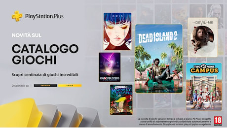 PlayStation Plus Extra e Premium: i giochi di ottobre