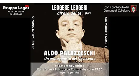 Colleferro. Sabato 9 Novembre alle 17.30 in Biblioteca Comunale appuntamento con “Leggere leggeri all’ora del tè”. Tocca ad Aldo Palazzeschi