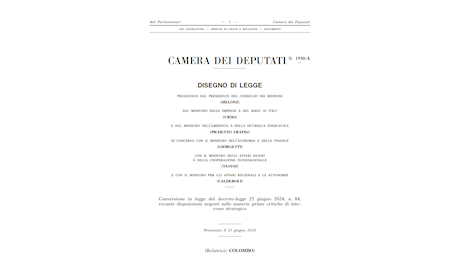 D.L. 84/2024 - Disposizioni urgenti sulle materie prime critiche di interesse strategico