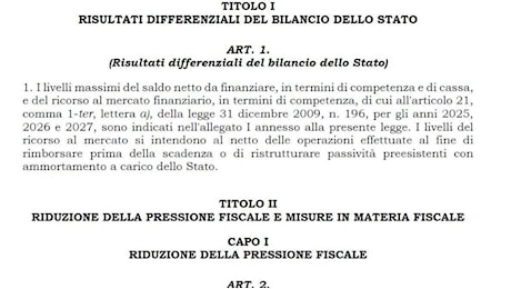 Manovra 2025, ecco il testo: il disegno di legge in pdf, tutti gli articoli dalle pensioni minime a spese sanitarie