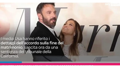 VIDEO / Jennifer Lopez e Ben Affleck: l’accordo sul divorzio