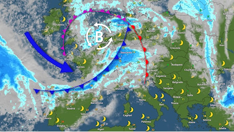 Previsioni meteo - Nuova perturbazione confermata da martedì