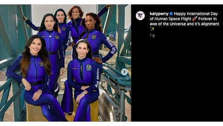 Katy Perry pronta a viaggiare nello spazio: lancio il 14 aprile