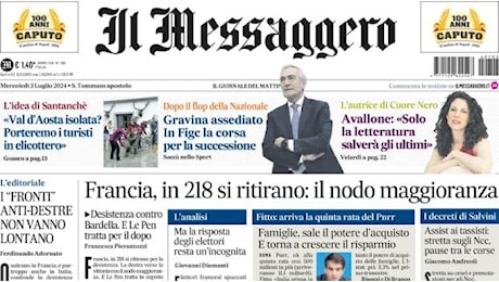 Il Messaggero: Gravina assediato: in FIGC la corsa per la sua successione
