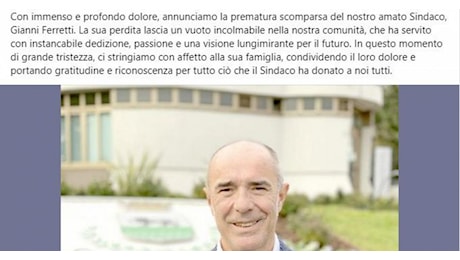 Scomparso a 61 anni il sindaco di Rozzano Gianni Ferretti