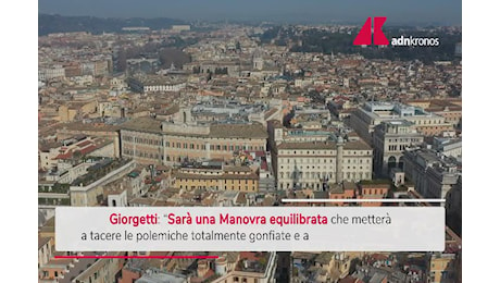 Giorgetti: Sarà una manovra equilibrata