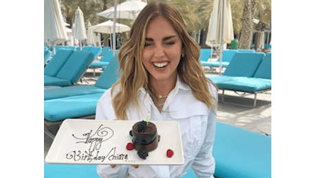 Chiara Ferragni compie 38 anni, compleanno in 'solitudine'