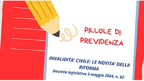 PILLOLE DI PREVIDENZA / Ugo Bianco: Invalidità civile, le novità delle riforme