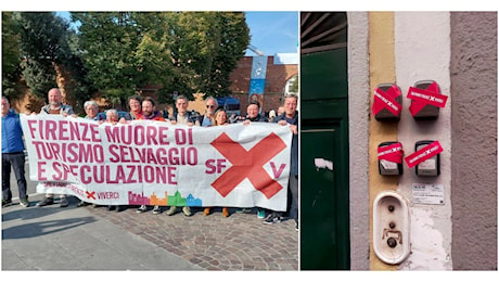 Bloccate con adesivi le macchinette per le chiavi di Airbnb a Firenze: la protesta degli attivisti contro l’overtourism e gli affitti brevi