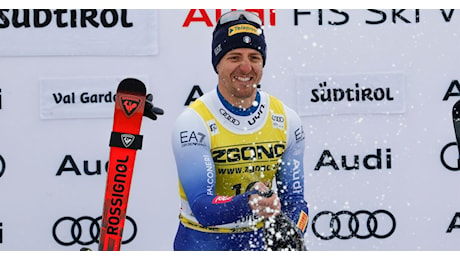 Mattia Casse vince il superG della Val Gardena e conquista il suo primo successo in Coppa del Mondo