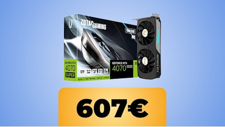 La scheda grafica Zotac RTX 4070 Super 12 GB GDDR6X cala a un nuovo prezzo minimo storico su Amazon