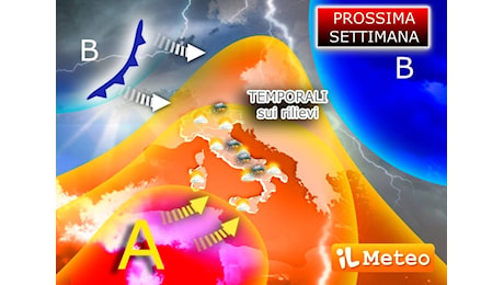 Meteo: Prossima Settimana, nuovo Boom dell'Anticiclone Caronte, ma arrivano anche i Temporali di Calore