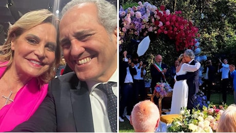 Simona Ventura e Giovanni Terzi si sono sposati: le foto e le promesse