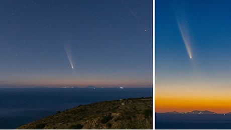 La cometa del secolo illumina il tramonto anche nel Vibonese: ecco Tsuchinshan-Atlas vista da Nicotera e Coccorino