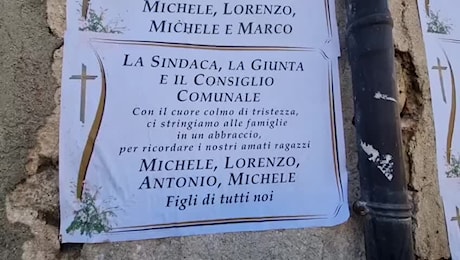 Comunità di Fonni in lutto: ultimo saluto a Michele, Lorenzo, Michele e Marco